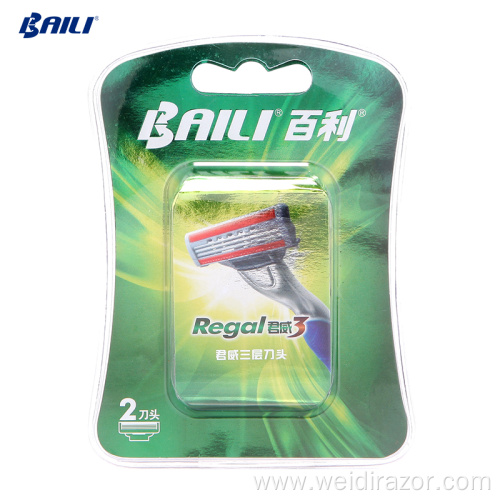 hot selling shaver razor blade head 3 blades